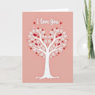 Ich liebe dich Herz Baum Karte