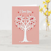 Ich liebe dich Herz Baum Karte (Gelbe Blume)