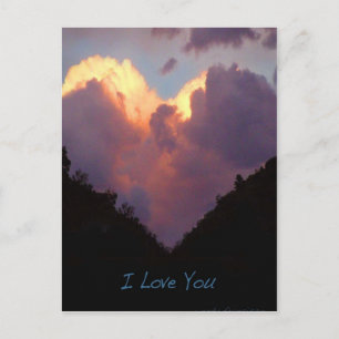 Ich Liebe dich, Herz Cloud Postkarte