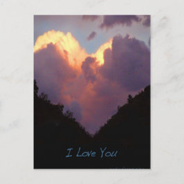 Ich Liebe dich, Herz Cloud Postkarte