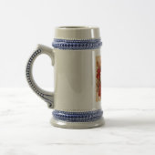 Ich liebe dich Herz Design Bierglas (Links)