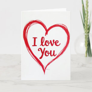 Ich liebe dich Herz Kunstkarte Karte