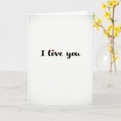 Ich liebe dich Herz Matt Karte (Gelbe Blume)