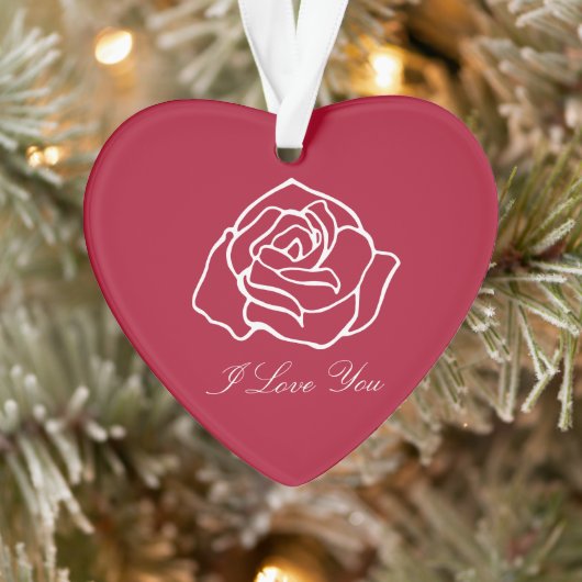 Ich liebe dich Herz-Ornament Ornament (Baum)