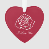 Ich liebe dich Herz-Ornament Ornament (Vorderseite)