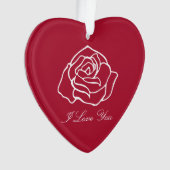 Ich liebe dich Herz-Ornament Ornament (Vorderseite)