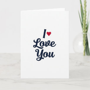 Ich liebe dich Herz-Schriftkarte Karte
