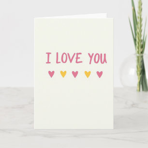 Ich liebe dich Herz Süße Karte