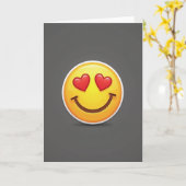 Ich liebe dich Herzaugen Karte (Gelbe Blume)