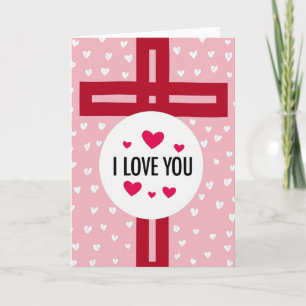 Ich liebe dich Herzen Christliche Karte