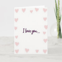 Ich liebe dich Herzen Handmade Karte