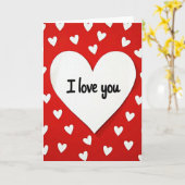 Ich liebe dich Herzen Muster Matt Karte (Gelbe Blume)