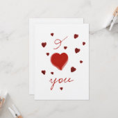 Ich liebe dich Herzkarten Karte (Vorderseite/Rückseite Beispiel)