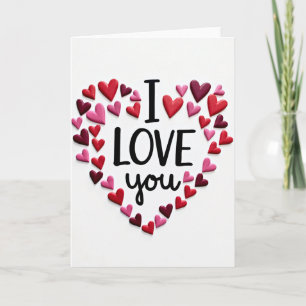 Ich liebe dich Herzmuster Karte