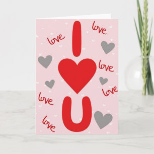 Ich liebe dich Herzmuster Karte