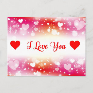 Ich liebe dich Herzmuster Postkarte