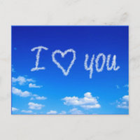 "Ich liebe Dich" Himmelsschrift