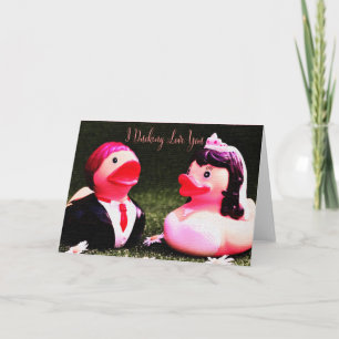 Ich liebe dich Hochzeitsenten Karte