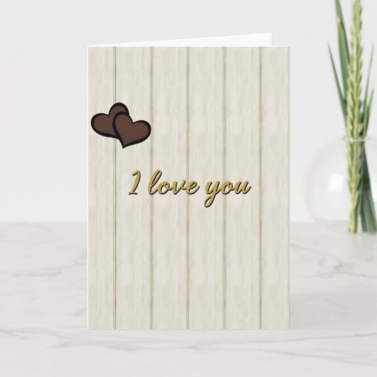 Ich liebe dich Holzherren Karte (Vorderseite)