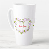 Ich liebe dich Hübsche Blumen Milchtasse (Linke Ecke)