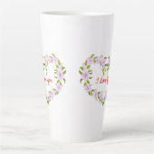 Ich liebe dich Hübsche Blumen Milchtasse (Vorderseite)