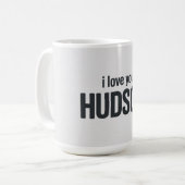 Ich liebe dich Hudson Kaffeetasse (Vorderseite Links)