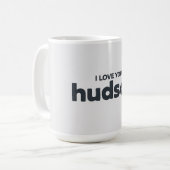 Ich liebe dich Hudson Kaffeetasse (Vorderseite Links)