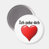 Ich liebe dich - Ich Liebe dich auf Deutsch Magnet (Vorderseite/Rückseite)