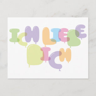 Ich Liebe Dich - Ich Liebe Dich auf Deutsch Postkarte
