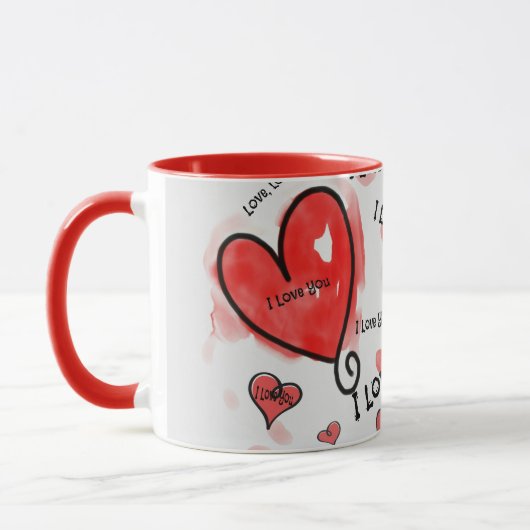 Ich Liebe dich, ich Liebe dich, ich Liebe dich Tasse (Links)