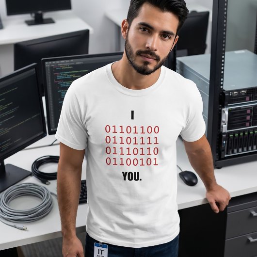 Ich liebe dich im Binärcode Programmierer Full Sta T-Shirt