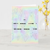 Ich liebe Dich im Morsecode-Herzen-Karten - Anpass Karte (Gelbe Blume)