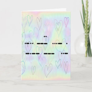 Ich liebe Dich im Morsecode-Herzen-Karten - Anpass Karte