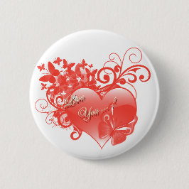 ICH LIEBE DICH IM ROTEN HERZEN BUTTON