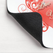 ICH LIEBE DICH IM ROTEN HERZEN MOUSEPAD (Ecke)