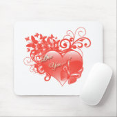ICH LIEBE DICH IM ROTEN HERZEN MOUSEPAD (Mit Mouse)