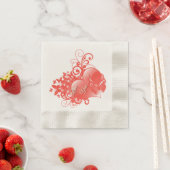 ICH LIEBE DICH IM ROTEN HERZEN SERVIETTE (Beispiel)