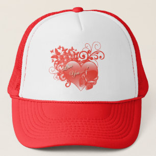 ICH LIEBE DICH IM ROTEN HERZEN TRUCKERKAPPE