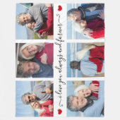Ich liebe dich immer und ewig Moderne 6-Foto-Colla Fleecedecke (Vorderseite)