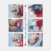 Ich liebe dich immer und ewig Moderne 6-Foto-Colla Fleecedecke (Vorderseite)