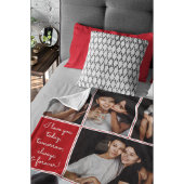 Ich liebe dich immer und ewig Moderne 6-Foto-Colla Fleecedecke