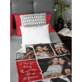 Ich liebe dich immer und ewig Moderne 6-Foto-Colla Fleecedecke