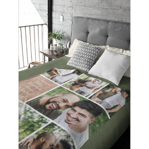 Ich liebe dich immer und ewig Moderne 6-Foto-Colla Fleecedecke