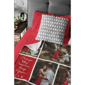 Ich liebe dich immer und ewig Moderne 6-Foto-Colla Fleecedecke