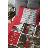 Ich liebe dich immer und ewig Moderne 6-Foto-Colla Fleecedecke