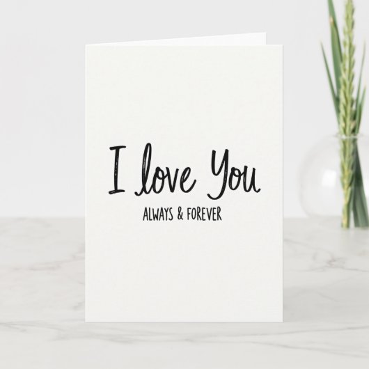 Ich liebe dich immer und für immer Karte (Vorderseite)