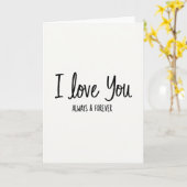 Ich liebe dich immer und für immer Karte (Gelbe Blume)