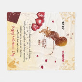 Ich Liebe dich immer und immer, glücklicher Valent Fleecedecke (Vorderseite (Horizontal))