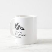 Ich Liebe dich in die Berge und zurück Hochzeitsge Kaffeetasse (Vorderseite Links)