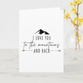 Ich Liebe dich in die Berge und zurück Karte (Gelbe Blume)